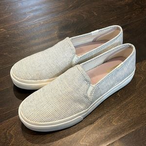 Women’s size 7 1/2 Keds  slip on striped canvas shoes